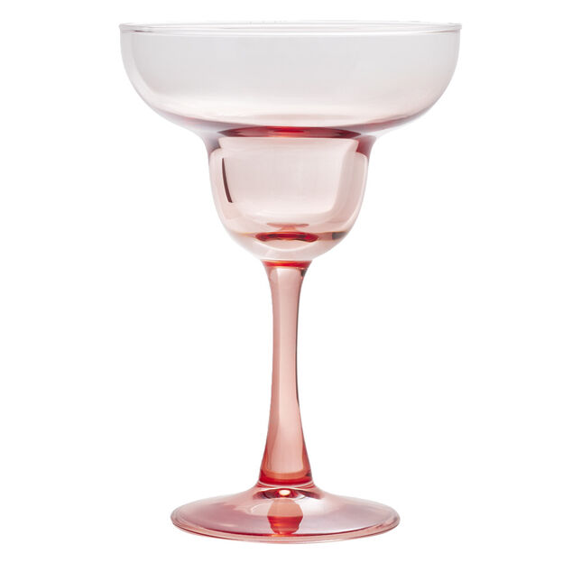 Verre à cocktail sur pied x2 en verre bleu et orange 240ml