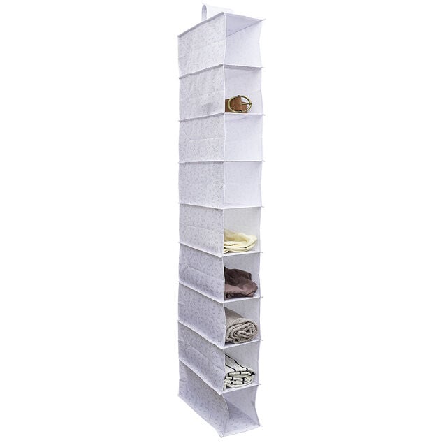 Organisateur de v&ecirc;tements Blanc - 9 niveaux - 32x15xH128 cm