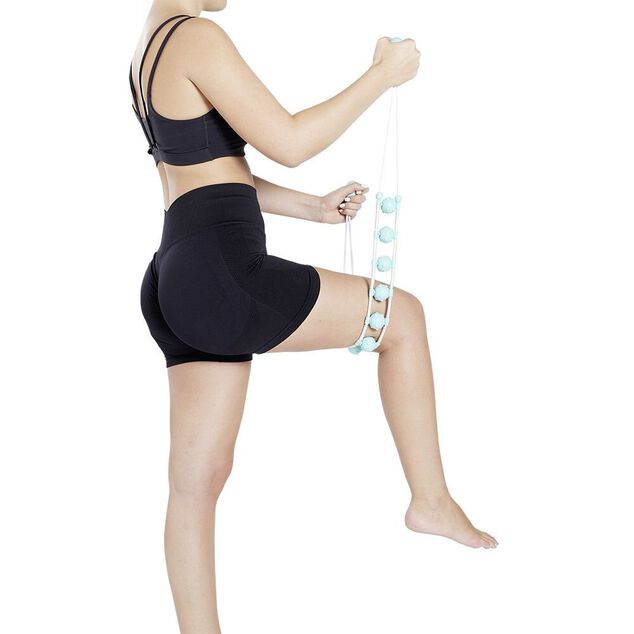 Corde de massage récupération sportive plastique bleu