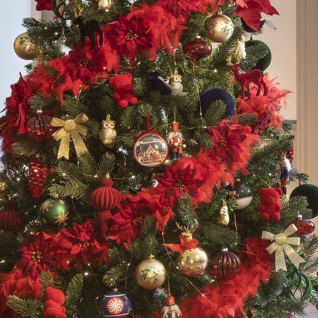 Noeud de No&euml;l dor&eacute; &agrave; suspendre x3