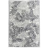 Tapis de jardin rectangulaire India motif feuillage vert 160x230cm
