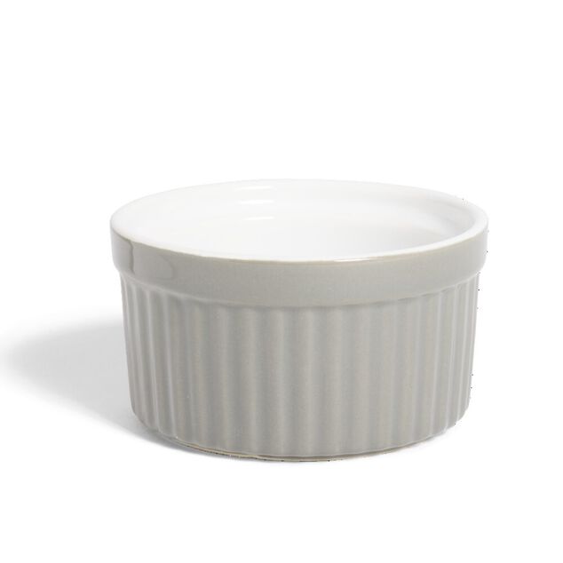 Ramequin en gr&egrave;s gris &Oslash;9xH5cm
