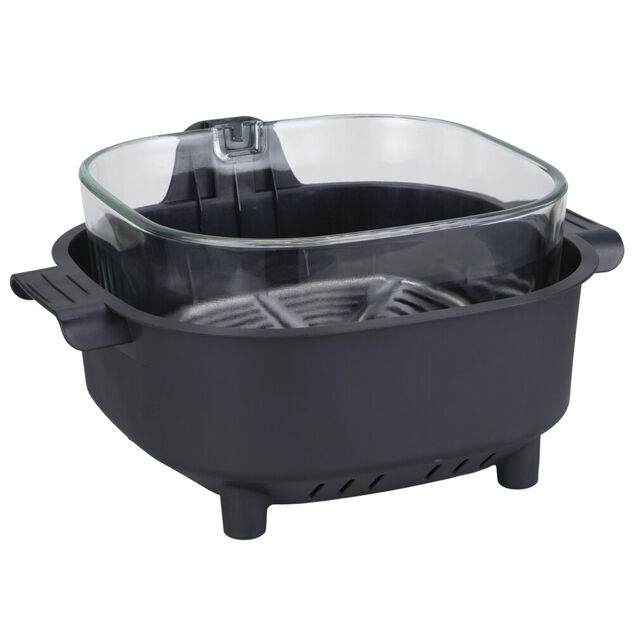 Friteuse &agrave; air chaud 4,5 L 1500 W grille incluse 30X27XH33 cm noir