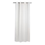Rideau &agrave; oeillets 140x240cm polyester effet lin beige