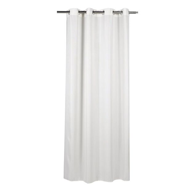 Rideau &agrave; oeillets 140x240cm polyester effet lin beige