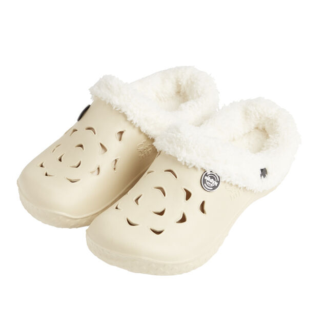 Sabots Hipps femme fourr&eacute;s blanc cr&egrave;me 40/41