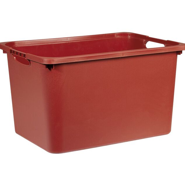 Bac en plastique rouge terracotta 30x23xH42cm