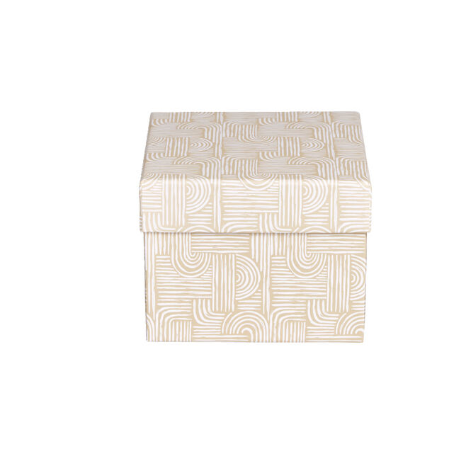 Bo&icirc;te carton d&eacute;cor&eacute;e 15x12xH15cm - 2 mod&egrave;les