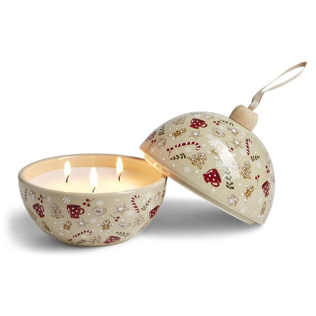 Bougie bonbonni&egrave;re de No&euml;l senteur vanille