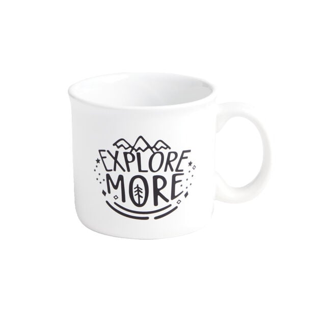 Ensemble mug 450ml fa&iuml;ence avec bonnet &agrave; pompon noir