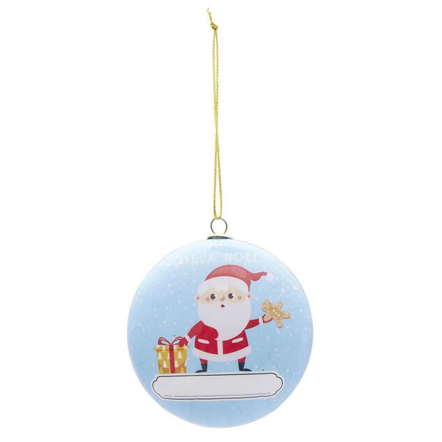 Boule de No&euml;l personalis&eacute;e &Oslash;8x3,5 cm