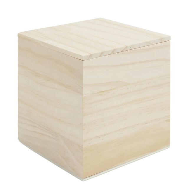Bo&icirc;te en bois &agrave; personnaliser 15x15x15cm