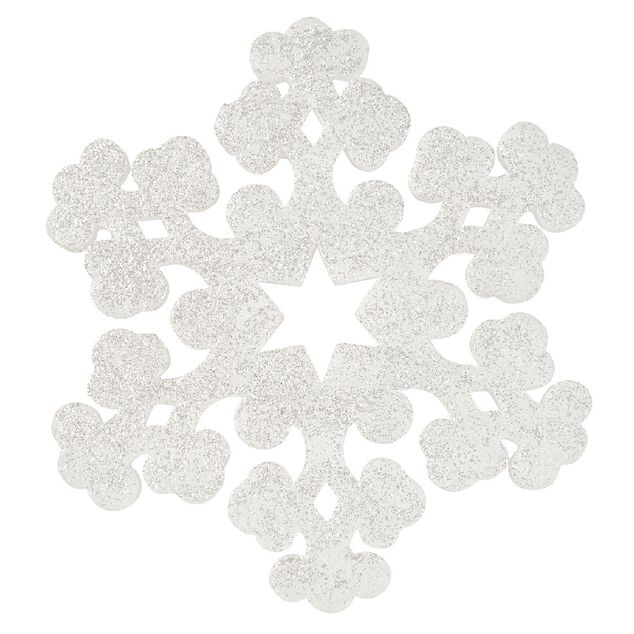 Flocon de No&euml;l blanc &agrave; suspendre