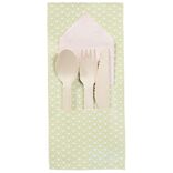 Set de couverts en bois dans pochon