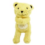 Peluche lionceau polyester 28x12x6cm jaune