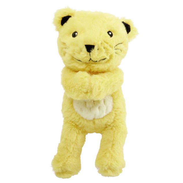 Peluche lionceau polyester 28x12x6cm jaune