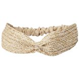 Headband bandeau d'&eacute;t&eacute; style paille beige &Oslash;12cm