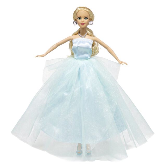 Poup&eacute;e mannequin avec robe de princesse 20x4xH29cm (3 mod&egrave;les)