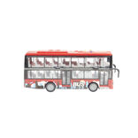 Bus sonore et lumineux double niveau gris