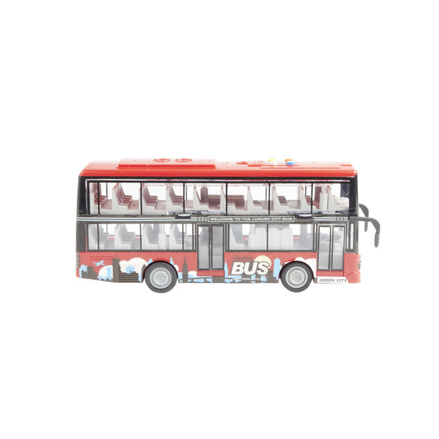 Bus sonore et lumineux double niveau gris