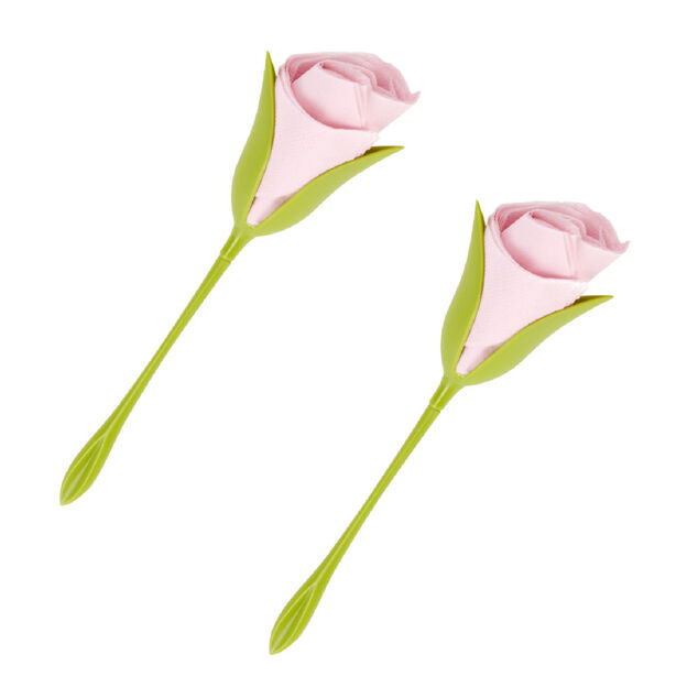 Pr&eacute;sentoir serviette papier forme tige verte fleur