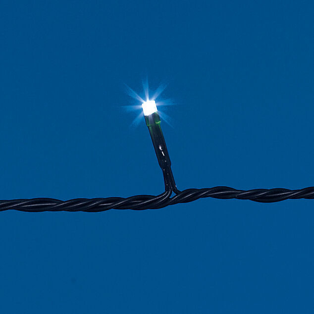 Guirlande électrique Solaire 50 Led Blanc froid clignotant 4,9 m