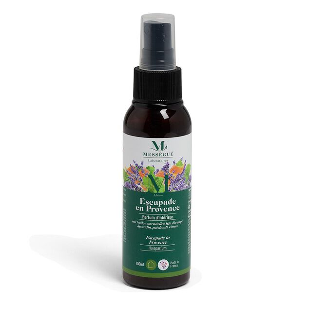 Parfum int&eacute;rieur Mess&eacute;gu&eacute; huiles essentielles bio Escapade en Provence 100ml