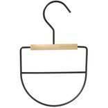 Cintre &agrave; accessoires m&eacute;tal et bois L13xH20cm