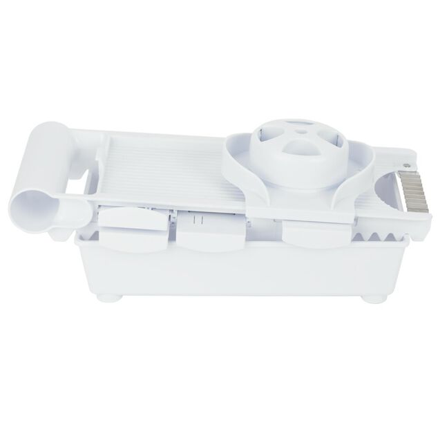 Mandoline multifonctions 5 en 1 en plastique et inox
