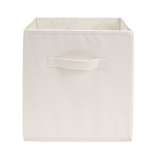 Pani&egrave;re de rangement Box Cube cartonn&eacute;e gris clair 31x31xH29cm