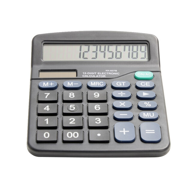 Calculatrice de bureau noir 12x15cm