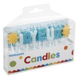 Bougies Joyeux anniversaire bleu