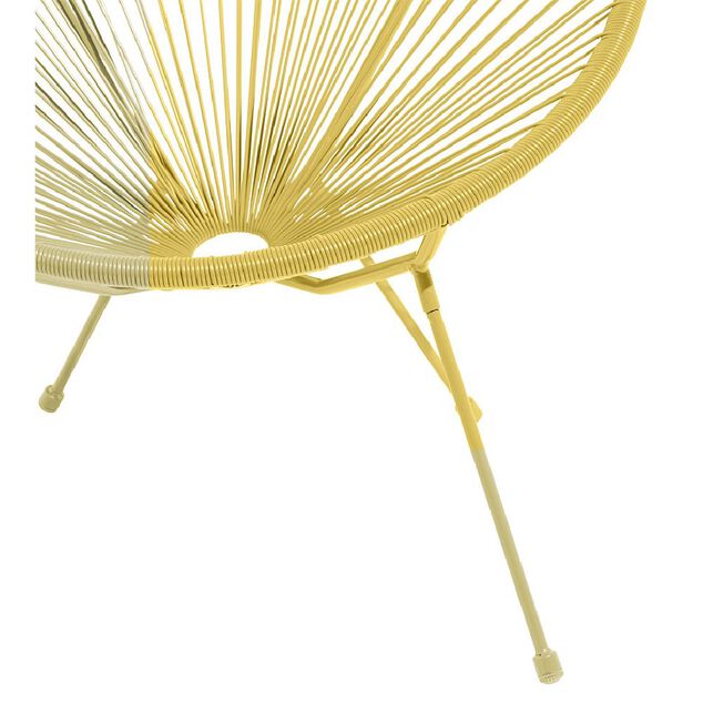Fauteuil de jardin Urban filaire jaune 85x72xH83cm