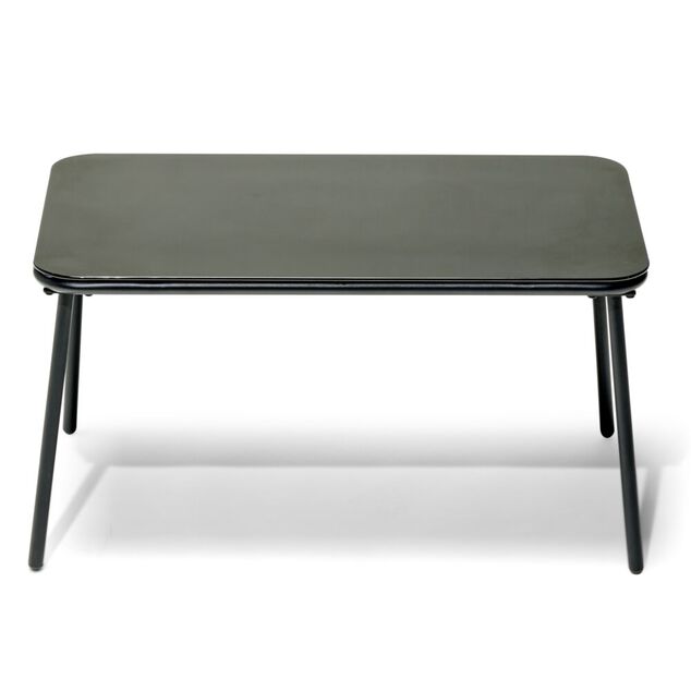 Salon de jardin 4 personnes Mathis textil&egrave;ne gris anthracite