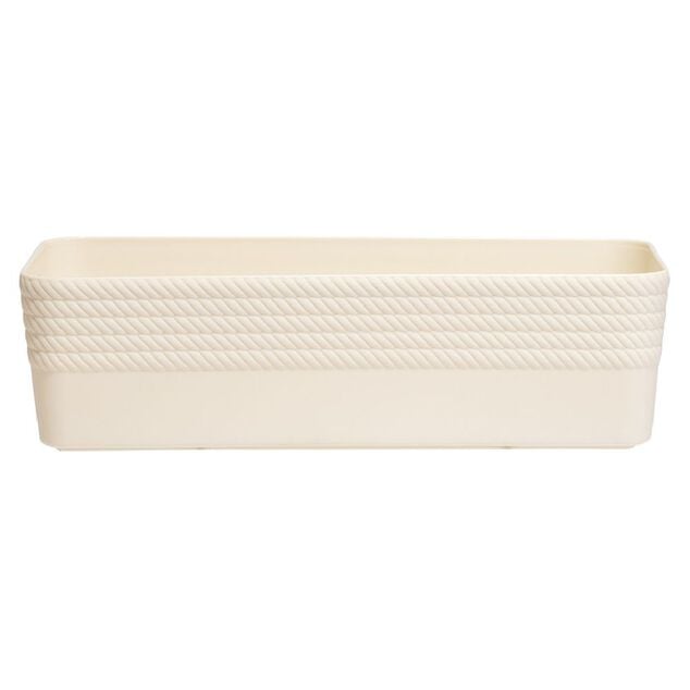 Bo&icirc;te plastique beige 25x11xH7cm