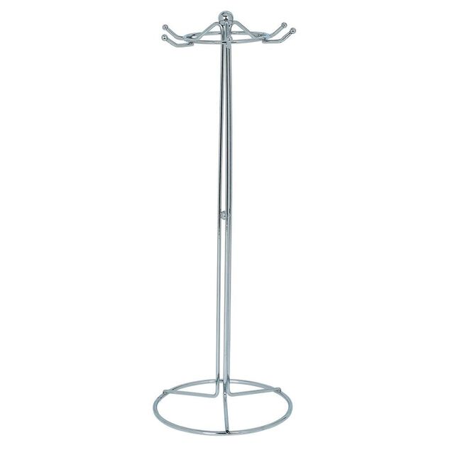 Set de 6 ustensiles de cuisine avec support inox gris &Oslash;16xH40,5cm