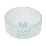 Gamelle ronde pour chien céramique bleu Ø16xH.6cm - 850 ml