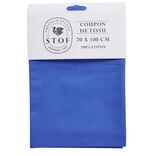 Coupon tissu coton 70x100cm bleu