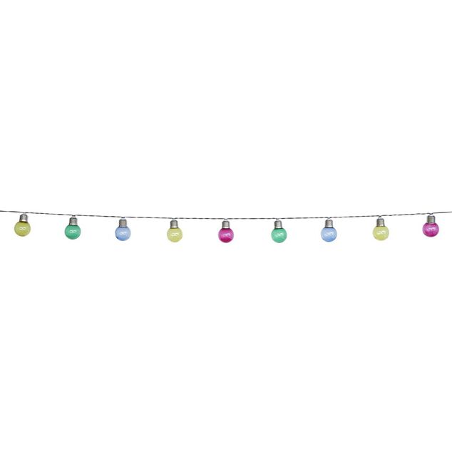 Guirlande guinguette solaire 135cm ampoules multicolores