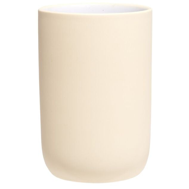 Gobelet c&eacute;ramique rose int&eacute;rieur blanc &Oslash;6,8xH10cm