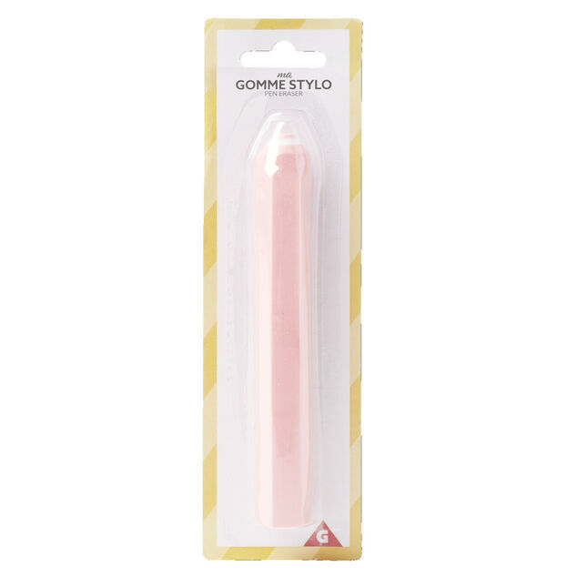 Gomme en caoutchouc forme crayon L14,5cm (2 mod&egrave;les)