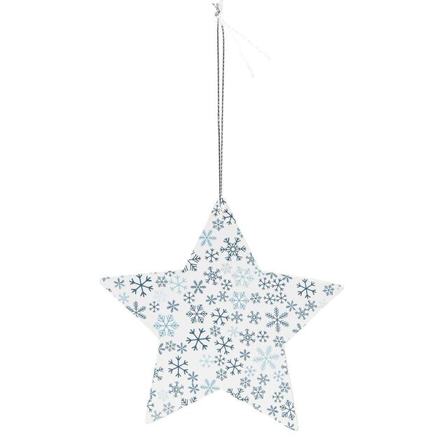 D&eacute;coration de No&euml;l en bois &agrave; suspendre L10x10 cm