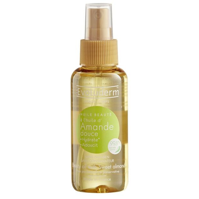 Huile de beaut&eacute; &agrave; l'huile d'amande douce Evoluderm 100 ml