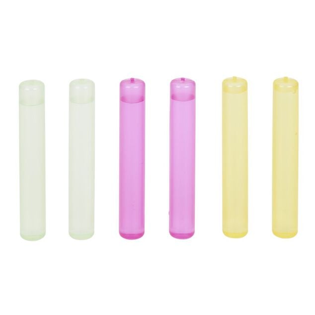 Lot de 6 b&acirc;tons de glace r&eacute;utilisables vert/jaune/rose