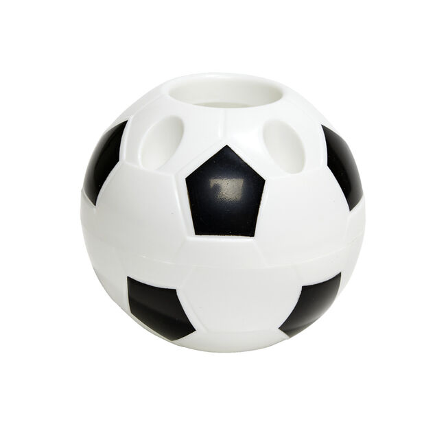 Porte crayon football forme ballon Ø10,5xH9,5cm