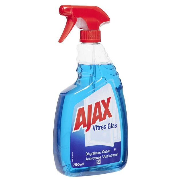 Spray Ajax pour vitres d&eacute;graissant et anti-traces 750 ml