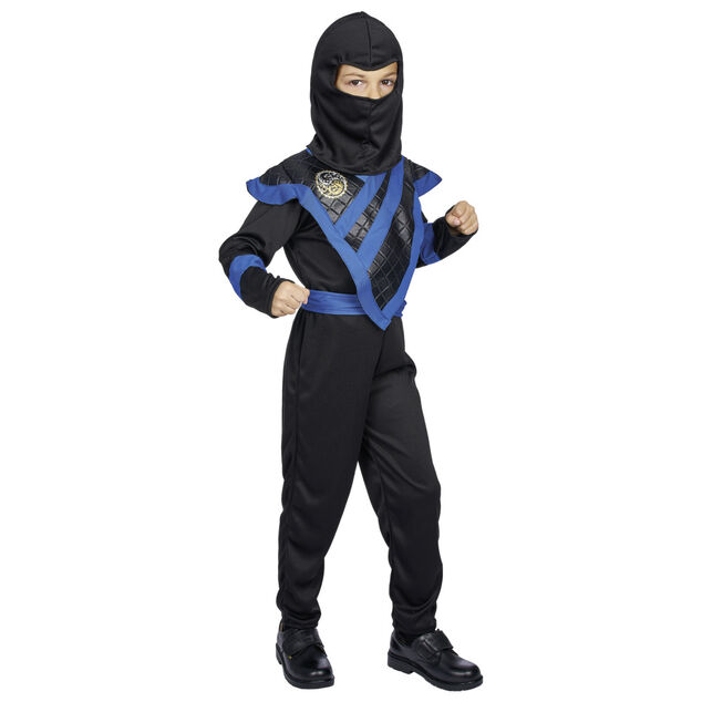 D&eacute;guisement ninja noir et bleu 7/10 ans