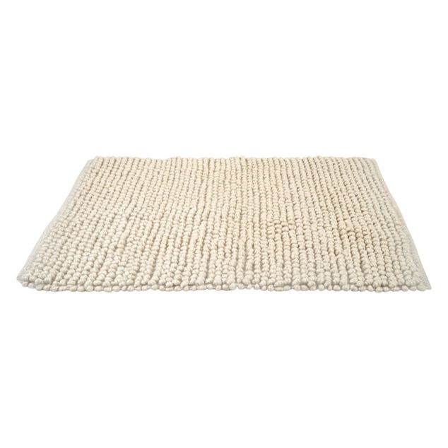 Tapis déco effet laine beige 60x90cm