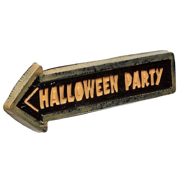 Panneau signal&eacute;tique Halloween party ou blood caf&eacute;