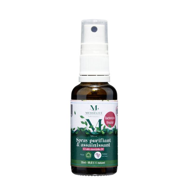 Spray purifiant et assainissant Mess&eacute;gu&eacute; bact&eacute;ricide virucide 30ml